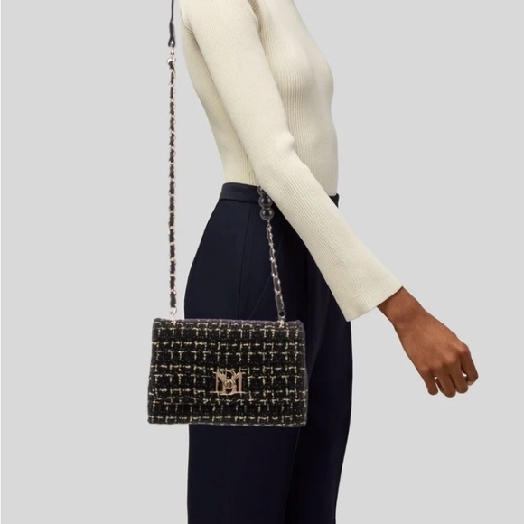 Badgley mischka Elegant Black and Gold Tweed Bag - Picture 5 of 7